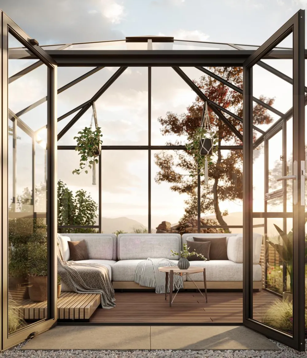 KGT Doppeltür für PaviLux, ca. B139/H189 cm Anthrazit Hot