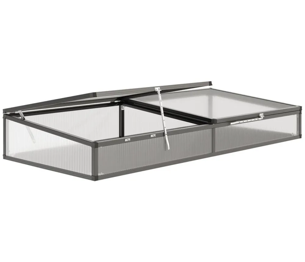 KGT Hochbeete & Frühbeete - Frühbeetaufsatz 210, , ca. B205/H32/T91 cm Anthrazit