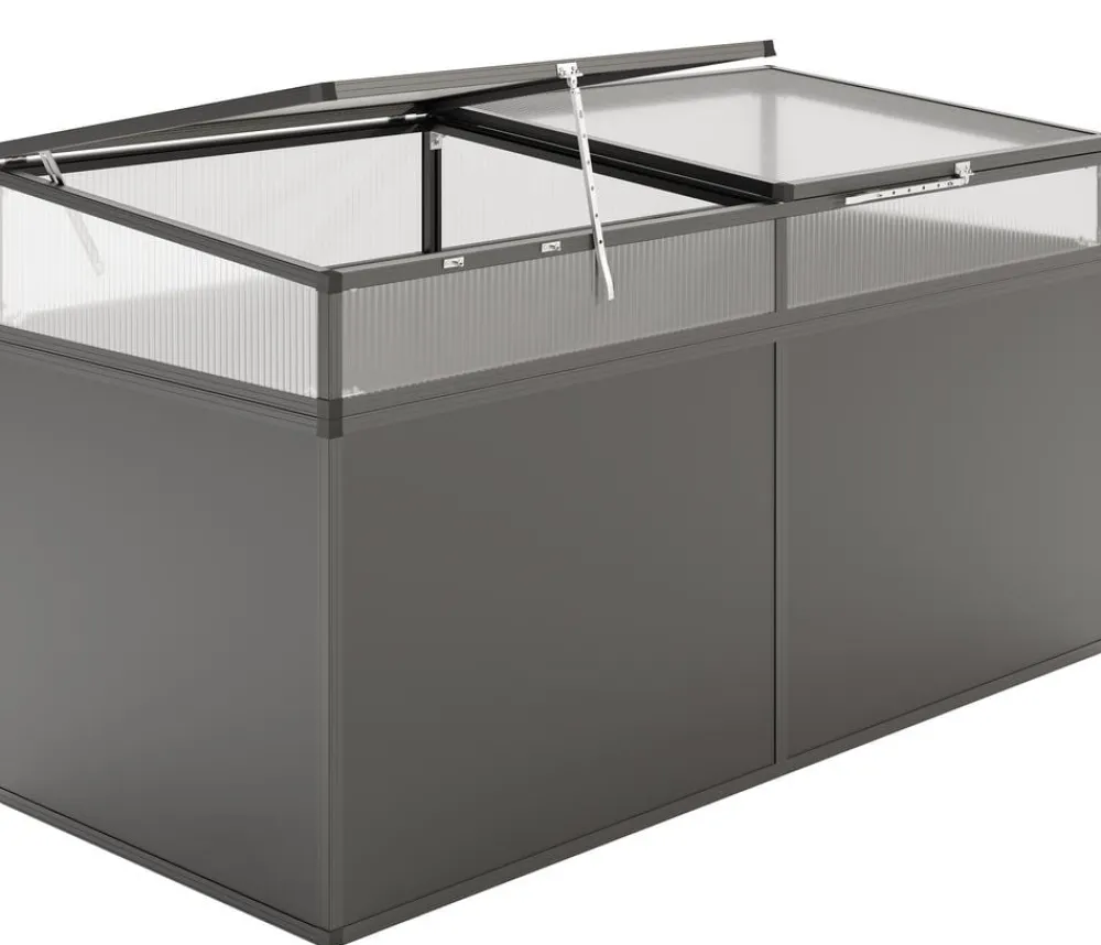 KGT Hochbeete & Frühbeete - Frühbeetaufsatz 210, , ca. B205/H32/T91 cm Anthrazit