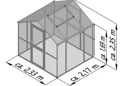 KGT Gewächshaus Aptasia III-Small, ESG, ca. B233/H235/T217 cm Anthrazit Online