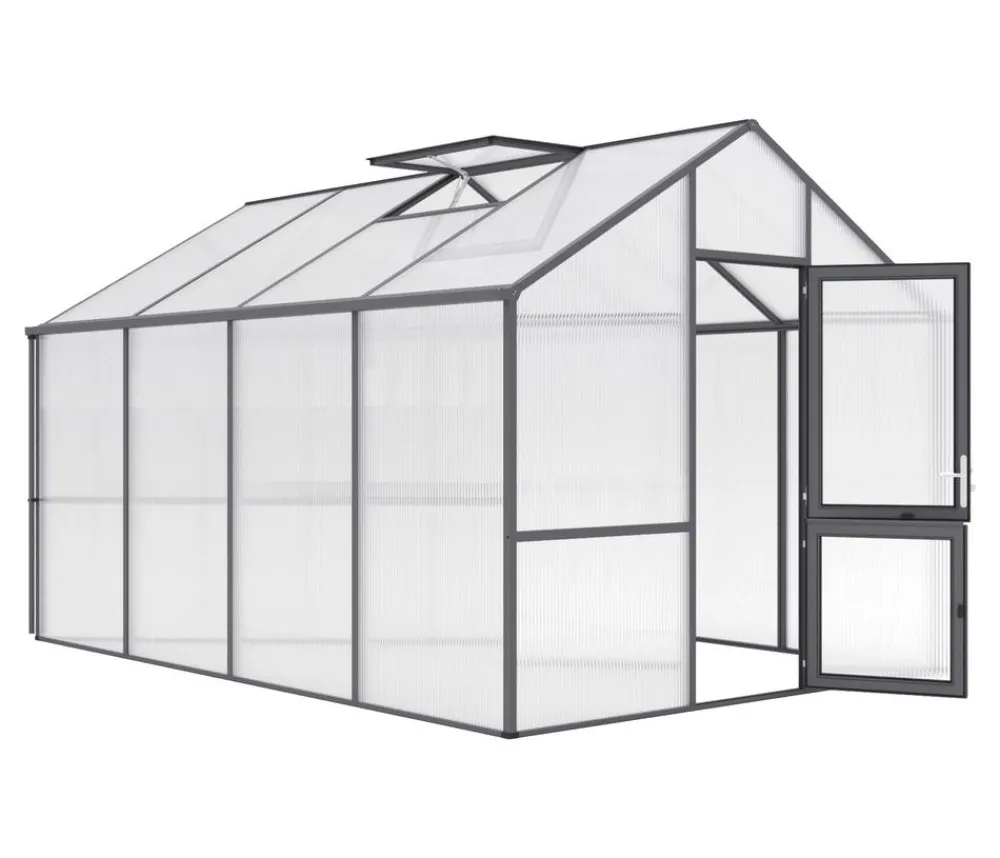 KGT Gewächshäuser - Gewächshaus Dahlie IV, ca. B297/H276/T429 cm Anthrazit