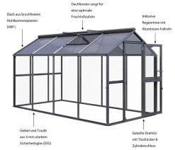 KGT Gewächshäuser > Gewächshaus Galant IV, ESG + HKP