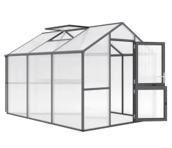 KGT Gewächshäuser - Gewächshaus Iris III, ca. B233/H226/T323 cm Anthrazit