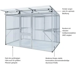 KGT Gewächshäuser > Gewächshaus Linea II, ca. B297/H215/T254 cm