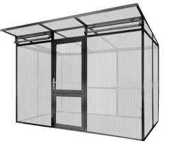 KGT Gewächshaus Linea II, ca. B297/H215/T254 cm Dunkelgrau