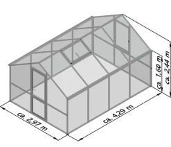 KGT Gewächshaus Nelke IV, ca. B297/H244/T429 cm Dunkelgrün Online