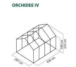 KGT Gewächshaus Orchidee IV Dunkelgrau New