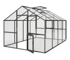 KGT Gewächshäuser - Gewächshaus Ortasia IV, ESG, ca. B297/H253/T429 cm Anthrazit