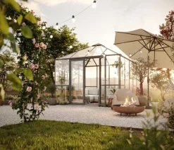 KGT Pavillons > Gewächshaus-Pavillon PaviLux 3 x 3 m ESG/HKP, ca. B300/H288/T300 cm