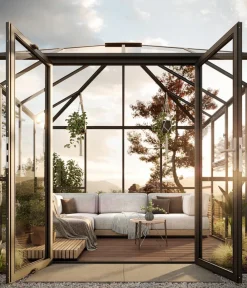 KGT Pavillons > Gewächshaus-Pavillon PaviLux 3 x 3 m ESG/HKP, ca. B300/H288/T300 cm