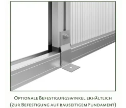 KGT Gewächshaus Rhodo III, ca. B227/H204/T227 cm Silber