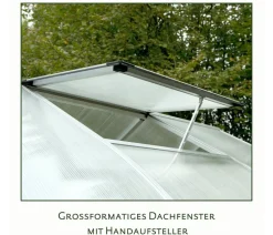 KGT Gewächshaus Rhodo III, ca. B227/H204/T227 cm Silber