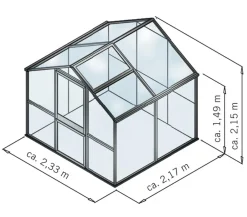 KGT Gewächshaus Rose II Dunkelgrau Sale