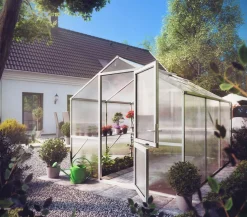 KGT Gewächshaus Rose III, ca. B233/H215/T322 cm Silber Best