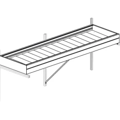 KGT Gewächshaus Zubehör - Pflanzwanne Silber