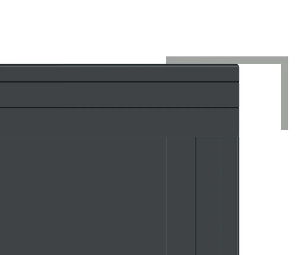 KGT Schneckenkante für Aluminium-Hochbeet 210, ca. B204/T90 cm Silber Sale