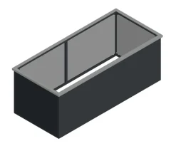 KGT Schneckenkante für Aluminium-Hochbeet 210, ca. B204/T90 cm Silber Sale