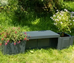 KHW Gartenbänke Kunststoff - Kunststoff-Gartenbank Berlin Dunkelgrau