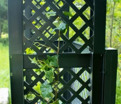 KHW Kunststoff-Gartenbank mit Rosenbogen Amsterdam, ca. B174/H207/T49 cm Dunkelgrau