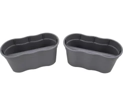 KHW Kunststoff-Geländertopf Flowerclip, ca. B57,5/H27/T27,7 cm, 2er-Set Grau Best