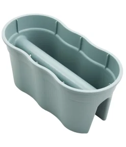 KHW Kunststoff-Geländertopf Flowerclip, ca. B57,5/H27/T27,7 cm, 2er-Set Grün Hot