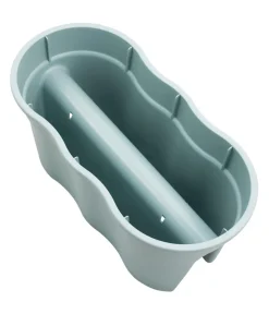 KHW Kunststoff-Geländertopf Flowerclip, ca. B57,5/H27/T27,7 cm, 2er-Set Grün Hot