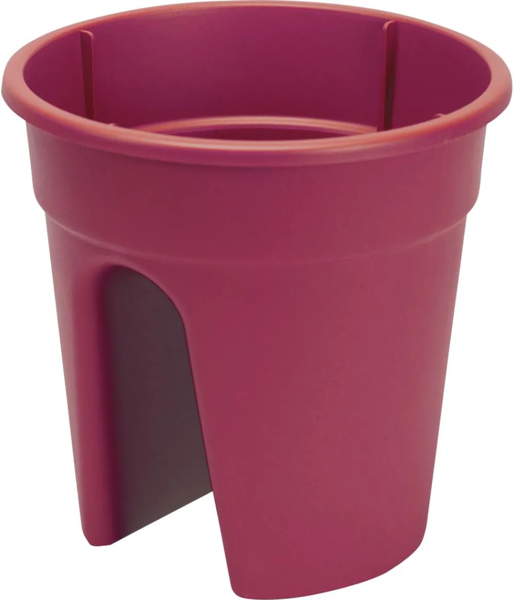 KHW Pflanzkübel & Blumenkästen > Kunststoff-Geländertopf Flowerclip, rund, ca. Ø27/H27 cm, 3er-Set