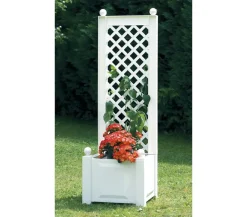 KHW Pflanzkübel & Blumenkästen > Kunststoff-Pflanzkasten mit Spalier, 43 x 43 x 140 cm