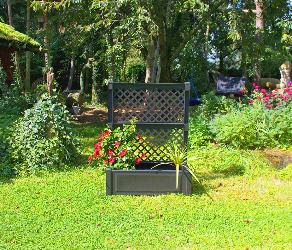 KHW Pflanzkübel & Blumenkästen > Kunststoff-Pflanz mit Spalier, ca. B100/H140/T43 cm
