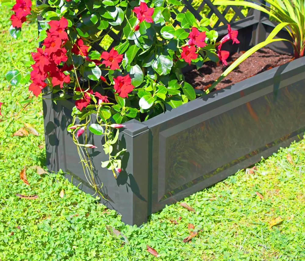 KHW Pflanzkübel & Blumenkästen > Kunststoff-Pflanz mit Spalier, ca. B100/H140/T43 cm