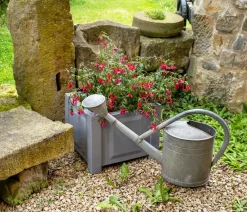 KHW Pflanzkübel & Blumenkästen - Kunststoff-Pflanzkasten, ca. B43/H41/T43 cm Grau