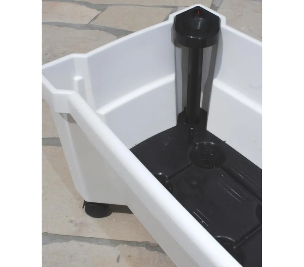 KHW Kunststoff-Pflanzkasten Calypso, inkl. Spalier und Rollen Weiß Hot