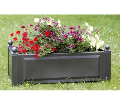 KHW Kunststoff-Pflanzkasten, ca. B100/H41/T43 cm Dunkelgrau Discount