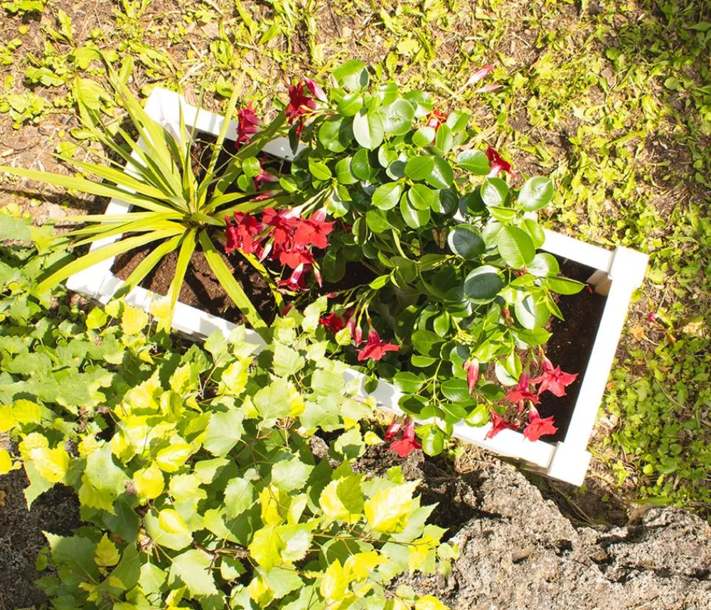 KHW Pflanzkübel & Blumenkästen - Kunststoff-Pflanzkasten, ca. B100/H41/T43 cm Weiß