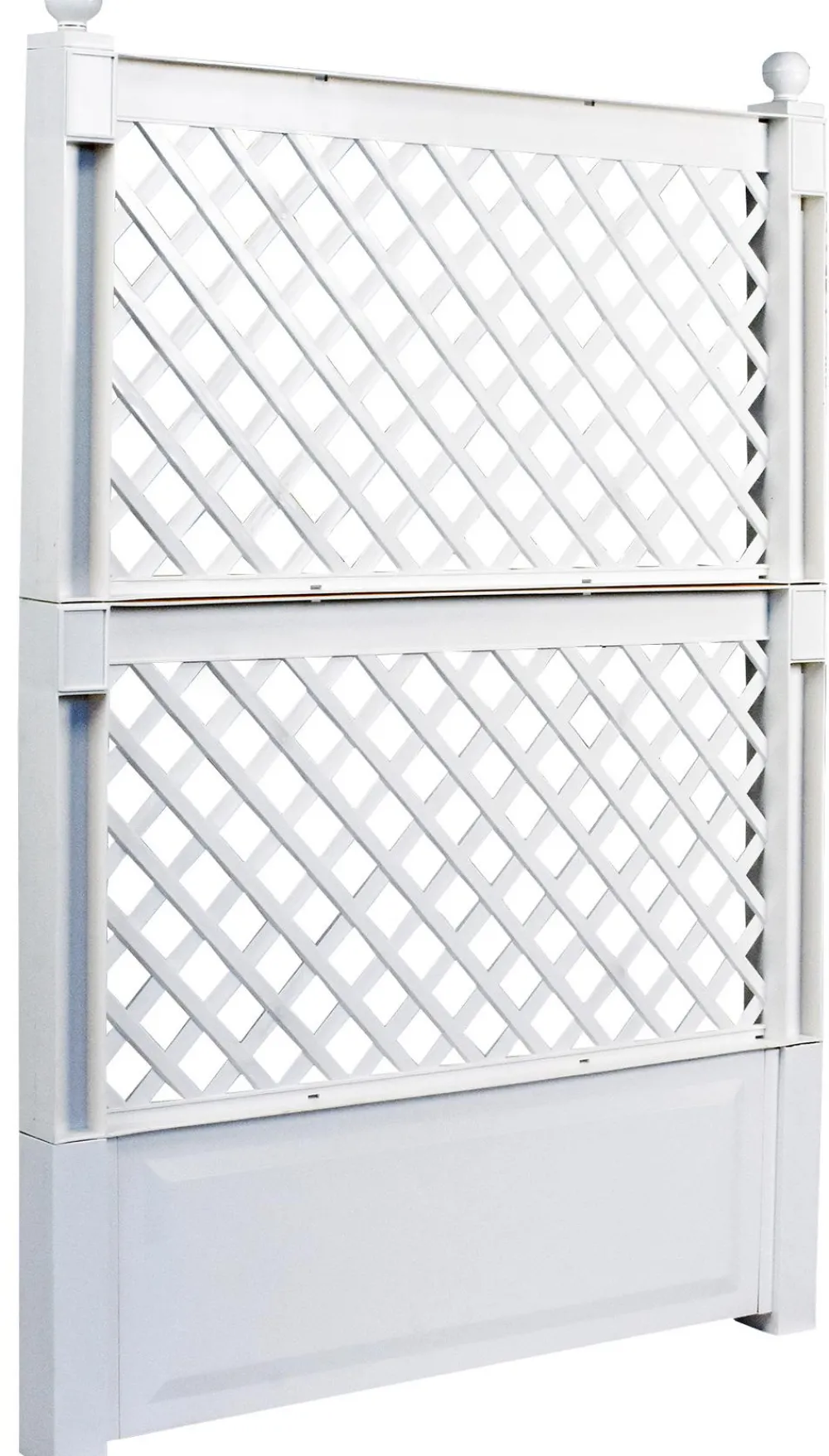 KHW Kunststoff-Spalier mit Erdspießen, ca. B100/H140/T6 cm Weiß