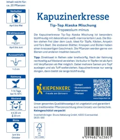 Nebelung/Kiepenkerl Blumensamen > Kiepenkerl Saatgut Kapuzinerkresse Tip Top Alaska Mix