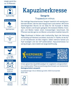 Nebelung/Kiepenkerl Blumensamen > Kiepenkerl Saatgut Kapuzinerkresse Sangria