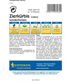Nebelung/Kiepenkerl Kiepenkerl Saatgut Zierkürbis Sonderformen Gelb New