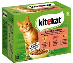 Kitekat® Nassfutter für Katzen Multipack Klassische Auswahl in Sauce, Adult, 12 x 85 g Online