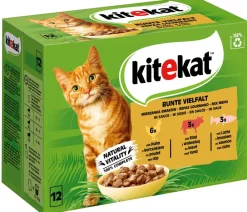 Kitekat® Nassfutter für Katzen Multipack Bunte Vielfalt in Sauce, Adult, 12 x 85 g Clearance
