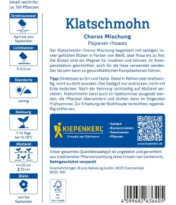 Nebelung/Kiepenkerl Blumensamen > Klatschmohn Chorus, Saatgut von Kiepenkerl