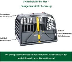 kleinmetall® Hundetransportboxen - Hundetransportbox VarioCage Doppelbox XL, ca. B99/H71,5/T81-103 cm