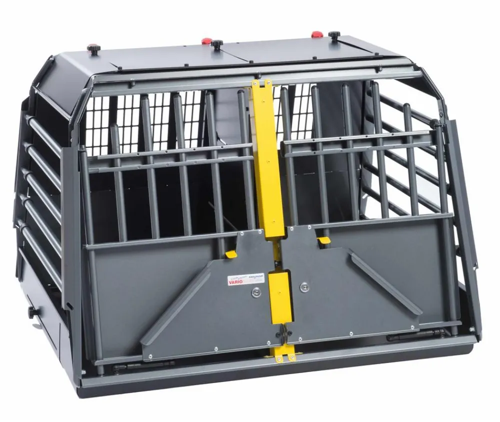 kleinmetall® Hundetransportboxen - Hundetransportbox VarioCage Doppelbox S, ca. B93/H59/T73-99 cm