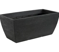 Dehner Pflanzkübel & Blumenkästen > Kunststoff-Pflanzkasten Rille, ca. B80/H34/T40 cm, anthrazit