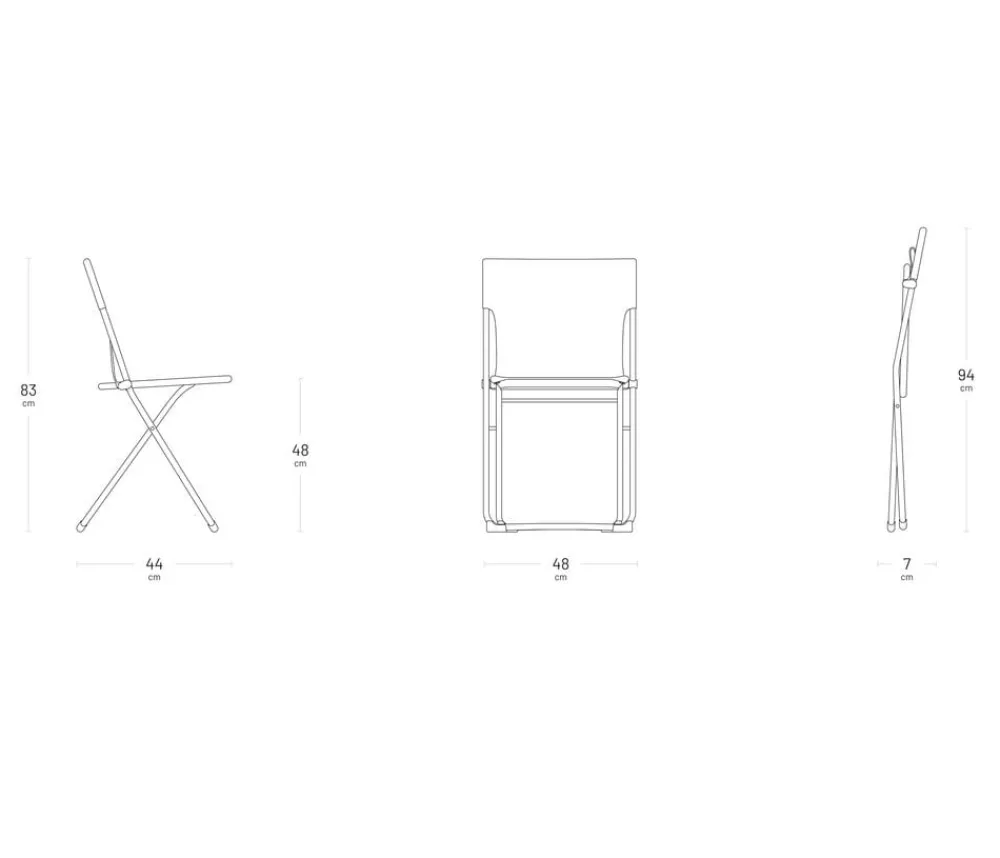 Lafuma Klappstuhl Balcony II, ca. B48/H83/T44 cm Blau Outlet