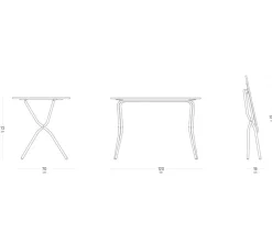 Lafuma Klapptische > Klapptisch Balcony Tab 120, ca. B120/H72/T70 cm