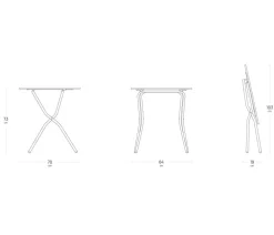 Lafuma Klapptische > Klapptisch Balcony Tab 64, ca. B64/H72/T70 cm