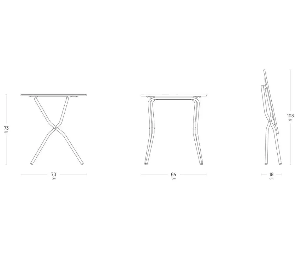 Lafuma Klapptische > Klapptisch Balcony Tab 64, ca. B64/H72/T70 cm