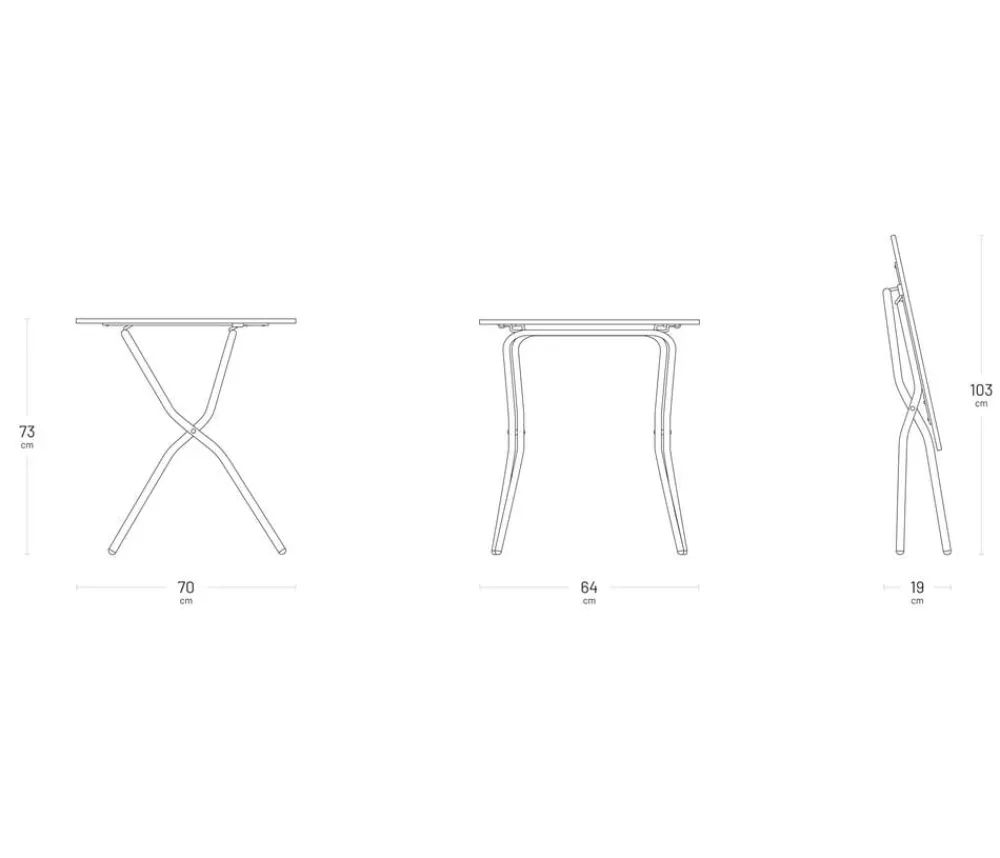 Lafuma Klapptische > Klapptisch Balcony Tab 64, ca. B64/H72/T70 cm