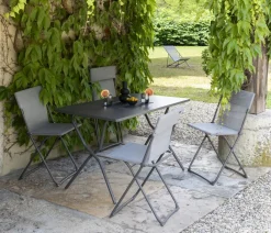 Lafuma Klapptische - Klapptisch Balcony Tab 120, ca. B120/H72/T70 cm Grau